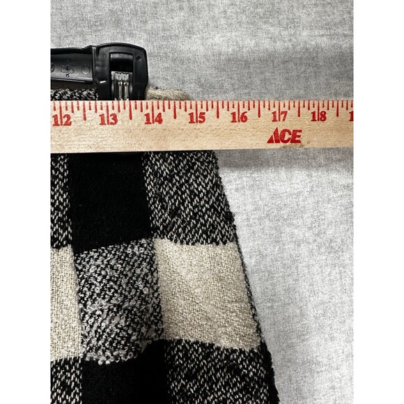 The Limited Pencil Skirt Textured Tweed Black White Plaid Women’s Size 12 Wool - Picture 4 of 6